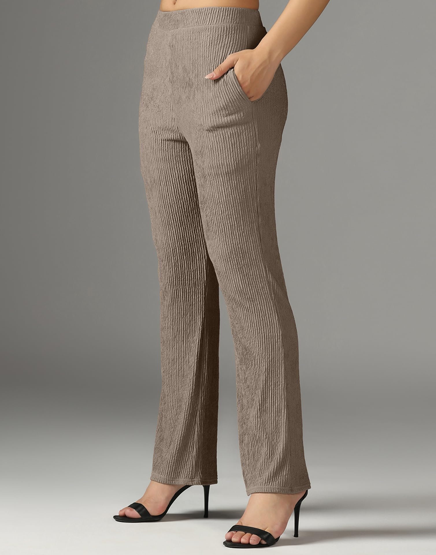 Selvia Conjunto de camisetas y pantalones para mujer, vestido de licra texturizado para mujer elegante
