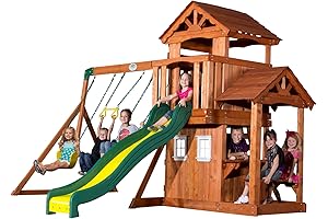 Tanglewood All Cedar Wood Playset Swing Set - Bristol Point