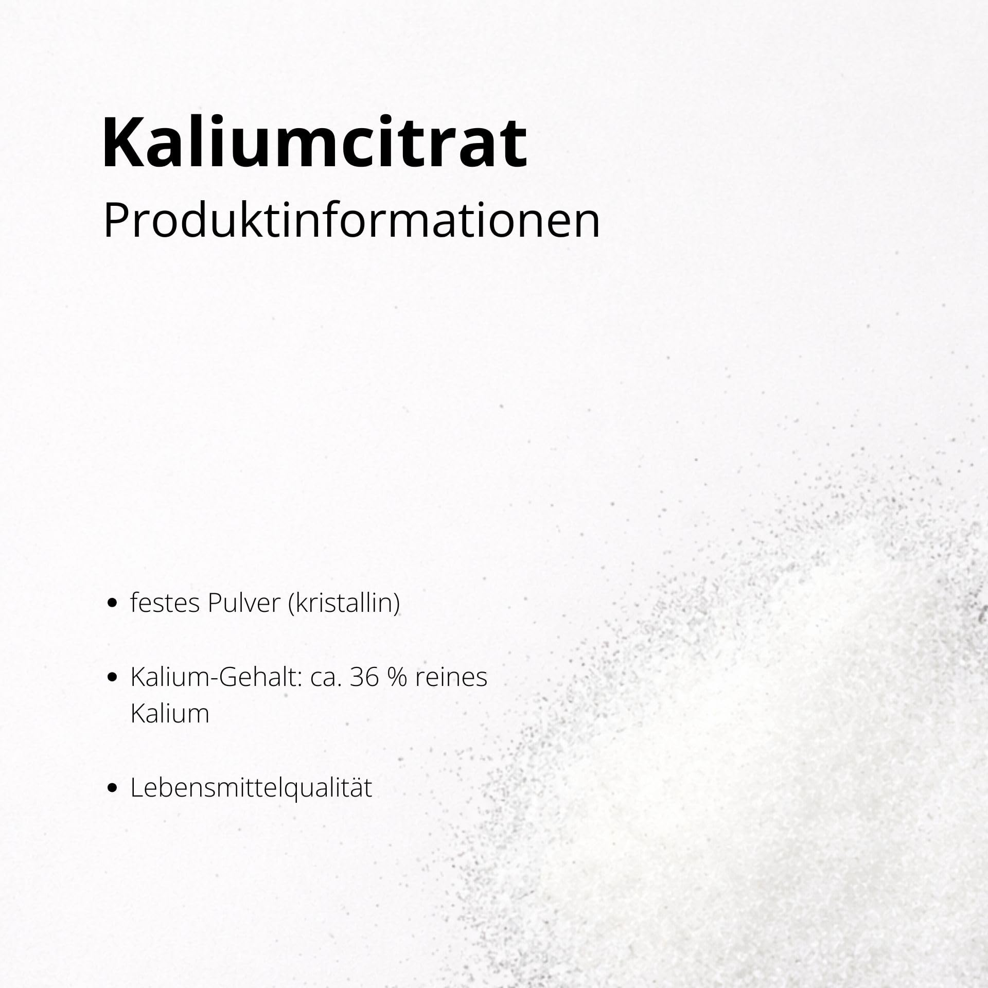 DIACLEANSHOP Kaliumcitrat Monohydrat Pulver 2,5kg Lebensmittelqualität E332 | Ideal als Säuerungsmittel Säureregulator Getränke Backen Lebensmittel