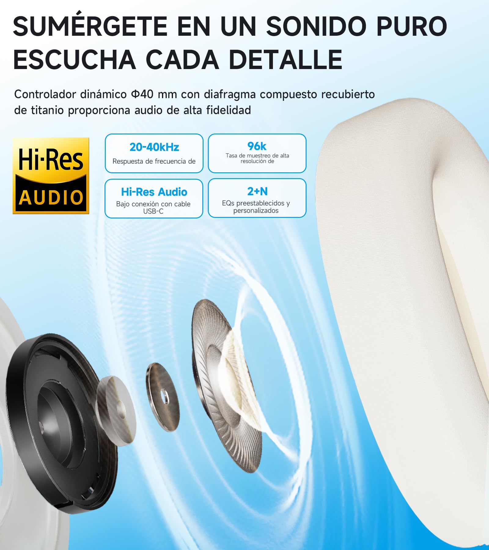 Edifier W800BT Pro Auriculares con Cancelación Activa del Ruido Híbridos, Bluetooth 5.4, Audio Hi-Res, Reducción del Ruido de Las Llamadas AI, 45 Horas de Autonomía, Carga Rápida, Plegable - Negro