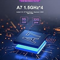 Vista 8 de Android 11 DIN estéreo inalámbrico para coche Apple CarPlay Android Auto Radio, pantalla táctil de 9 pulgadas, receptor de audio Bluetooth