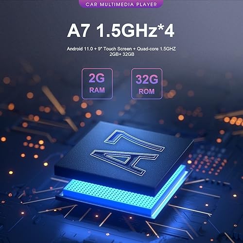 Miniatura 8 de Android 11 DIN estéreo inalámbrico para coche Apple CarPlay Android Auto Radio, pantalla táctil de 9 pulgadas, receptor de audio Bluetooth para