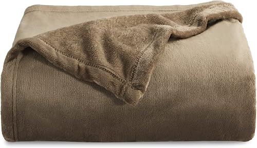 Bedsure GentleSoft Fleece Throw, Camel