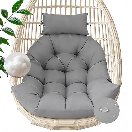 Egg Chair Cushion Replacement, Waterproof Outdoor Hanging Egg Swing Chair