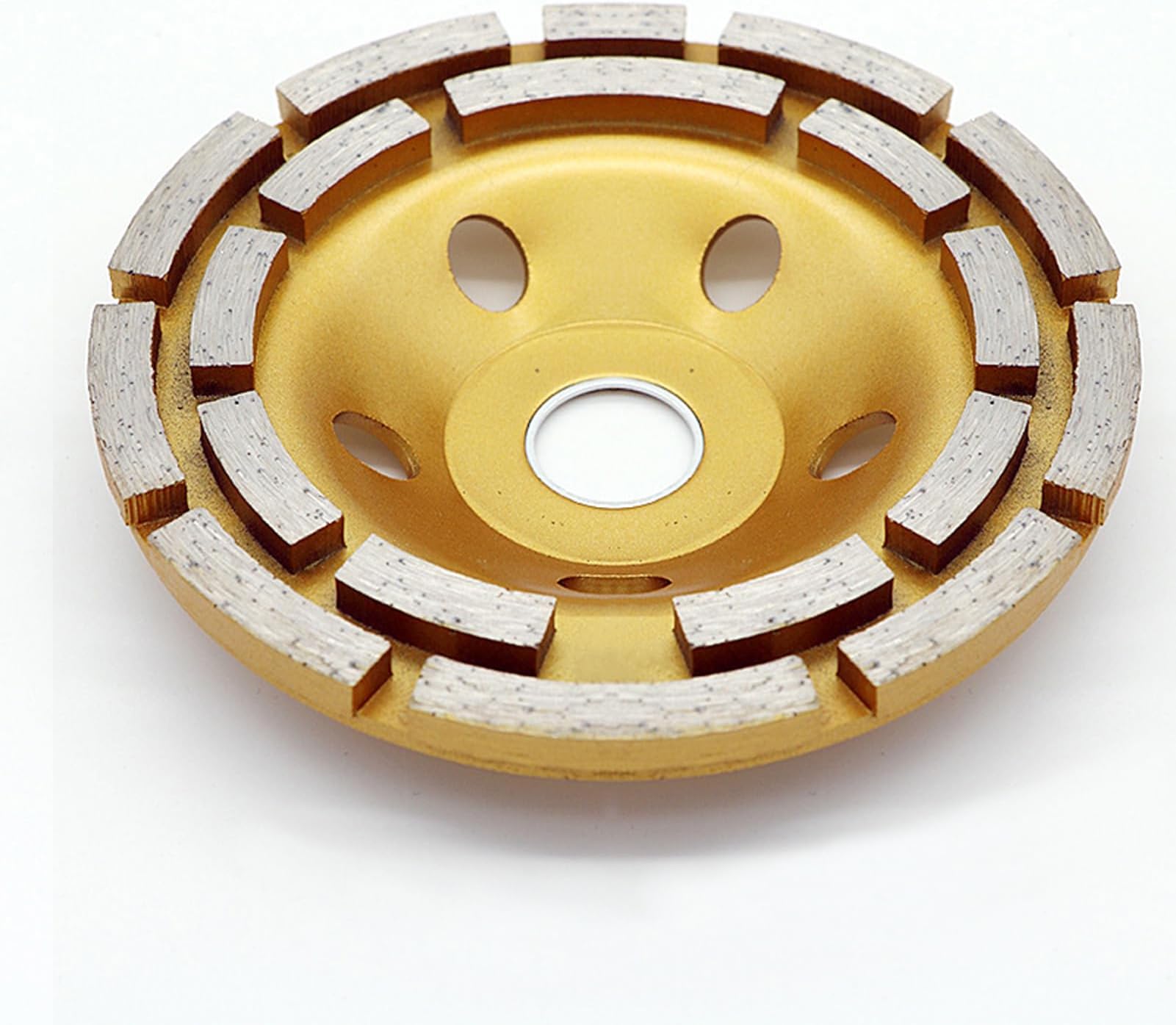 6 Inch Diamond Grinding Cup Wheel Disc Premium Grade Large Segment Double Row Grinder Concrete Granite Stone Ceramic with 7/8" Thread