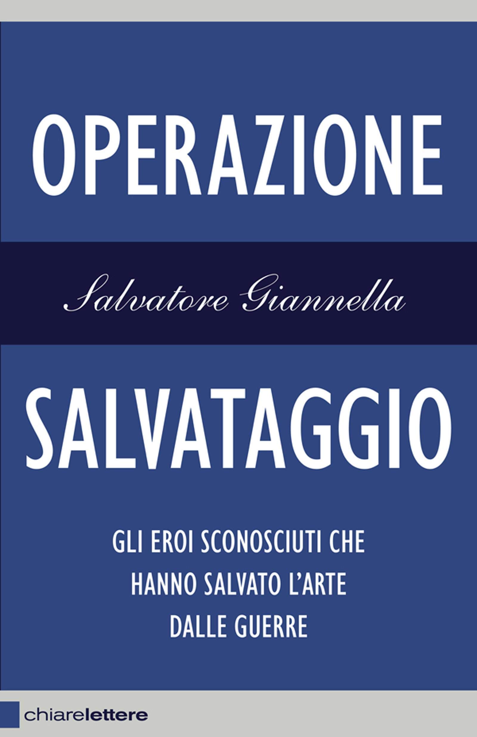 Livre Operazione Salvataggio version italienne sur l'art et la guerre