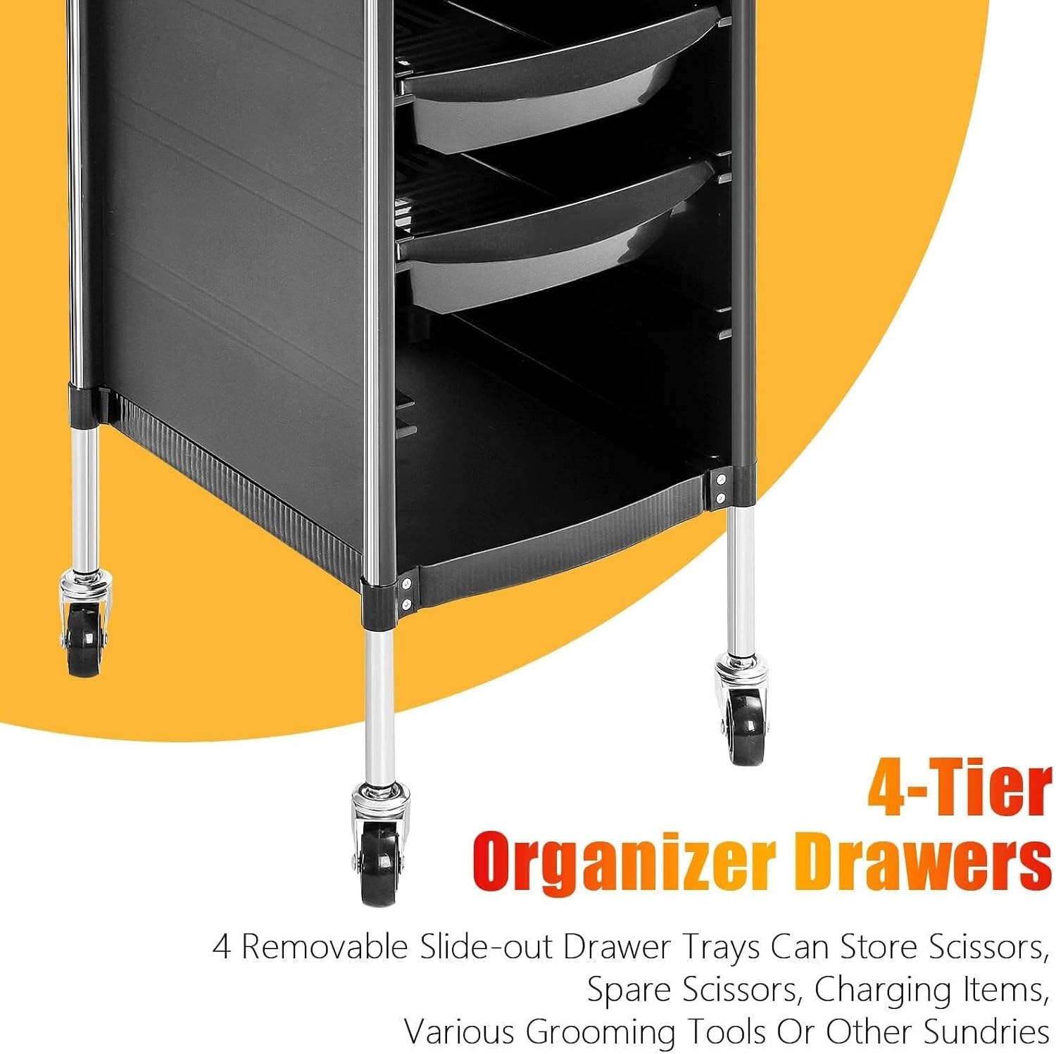 ワゴン キャスター付き 引き出し 美容室 収納 パーマロード付き サロン