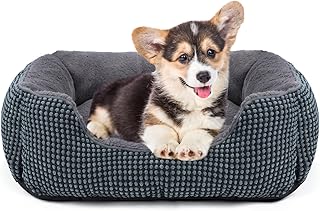 FURTIME Hundebett Kleine Hunde, Hundekorb Waschbar Flauschig, Anti-Rutsch Hundekörbchen Weich, Anti-Angst Hundebetten für Kleine Hunde und Katzen, 51x48x15cm product image