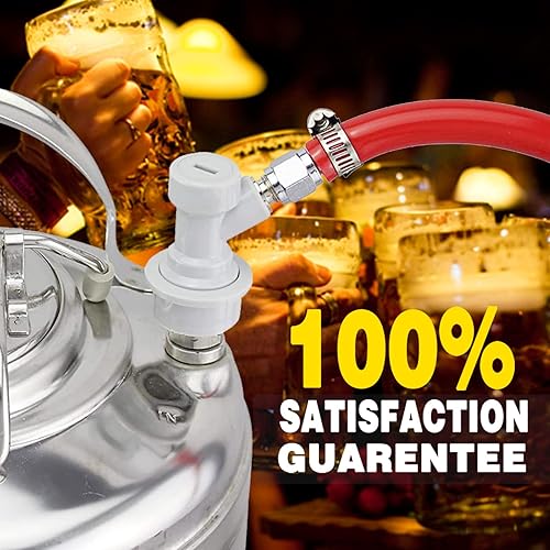 Miniatura 4 de MUGLIO - Cerradura de bola de desconexión de gas con tuerca giratoria 516, conector de bloqueo de bola de CO2 para Cornelius Keg Home Brew