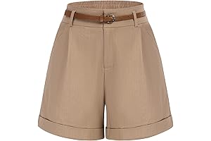 Belle Poque Womens Beige Shorts: The Epitome of Casual Elegance