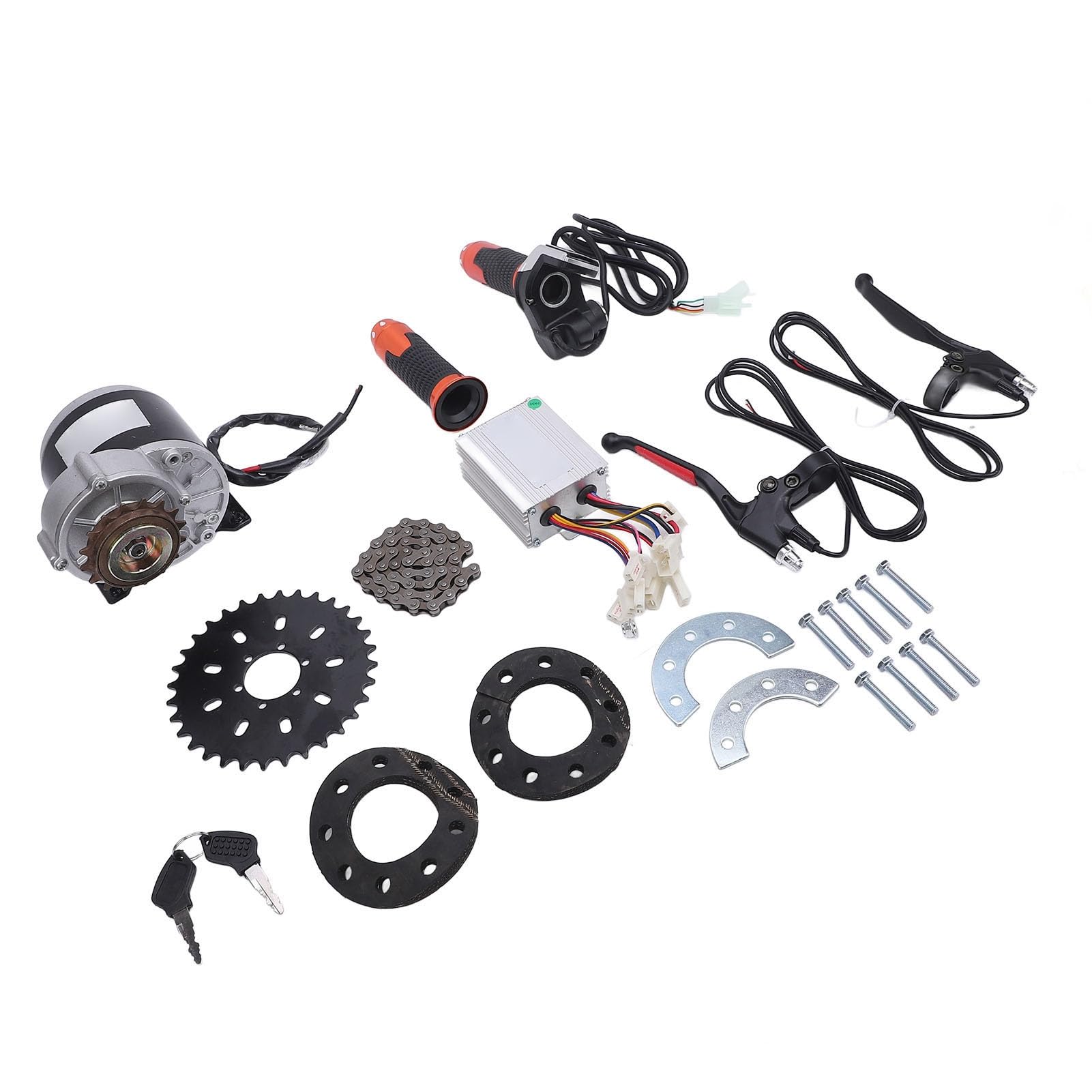 Fabater Zestaw Silnika Redukcyjnego o Wysokiej Wydajności 12 V 350 W do Skutera Elektrycznego, Modyfikacja DIY, Korpus ze Stopu Aluminium, do Rowerów Elektrycznych, Mini Motocykli