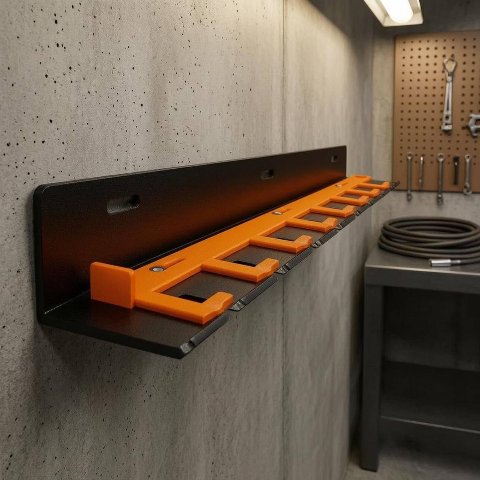 Soporte para Herramientas Neumáticas Organizador Perchero Estante con 8 Ranuras para Acceso Rápido Visible Metal Robusto con Anclajes Incluidos