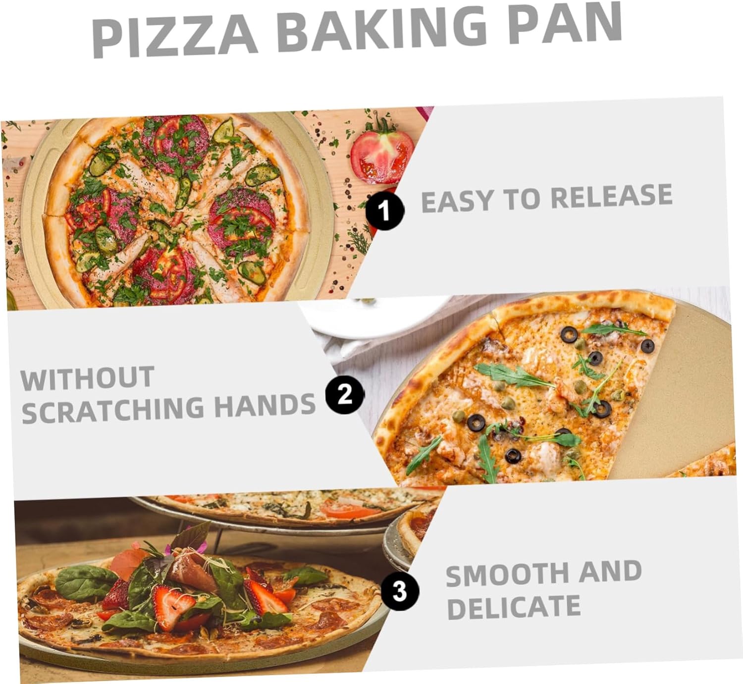 Cordierite Pizza Baking Pan Pizza Stone Heat Resistant for Home Professional Use