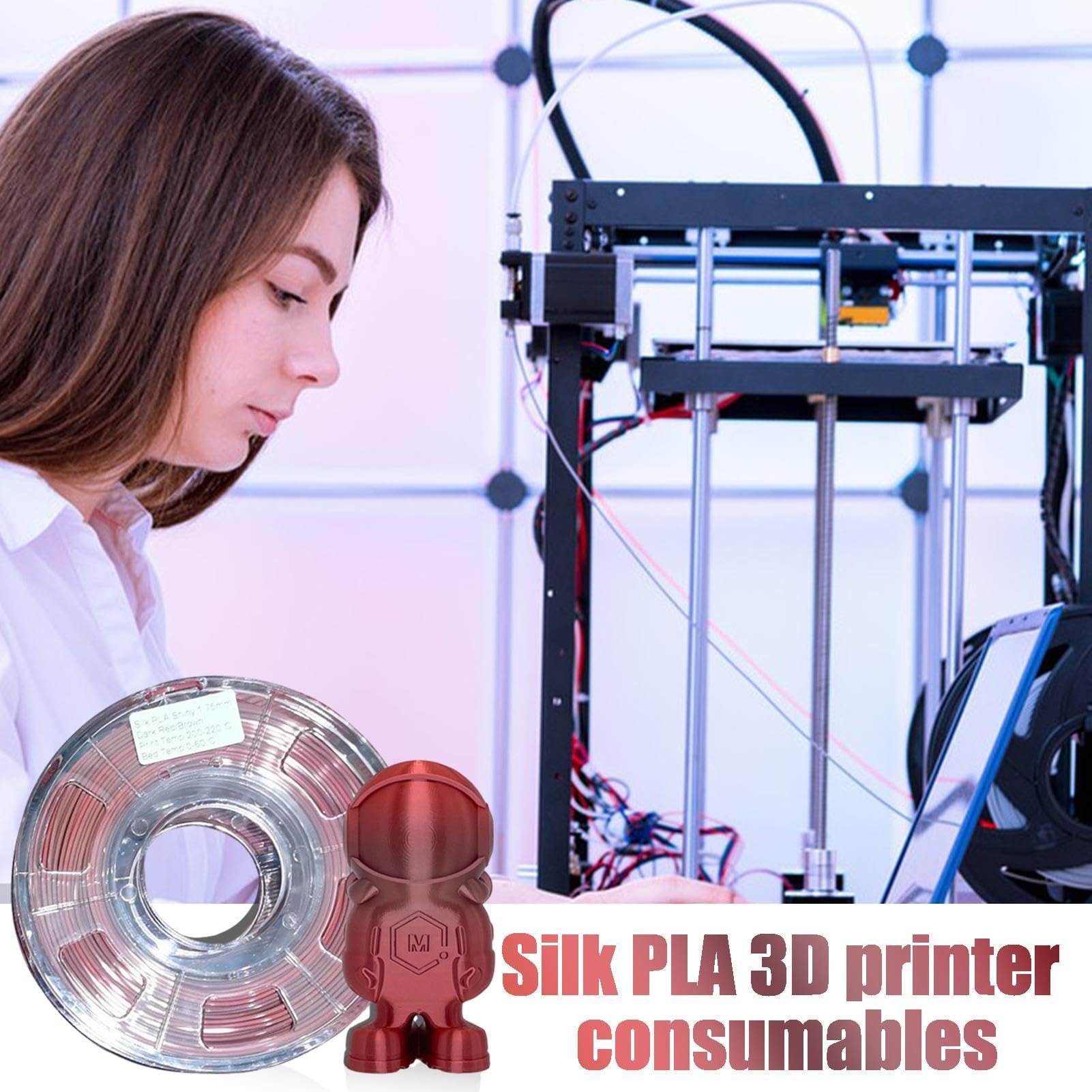 Filament do drukarki, filament do drukowania | Wielobarwny filament | szybkiej zmiany koloru, filament szpulowy, dwukolorowy filament drukarski, materiały eksploatacyjne do drukarek dla l