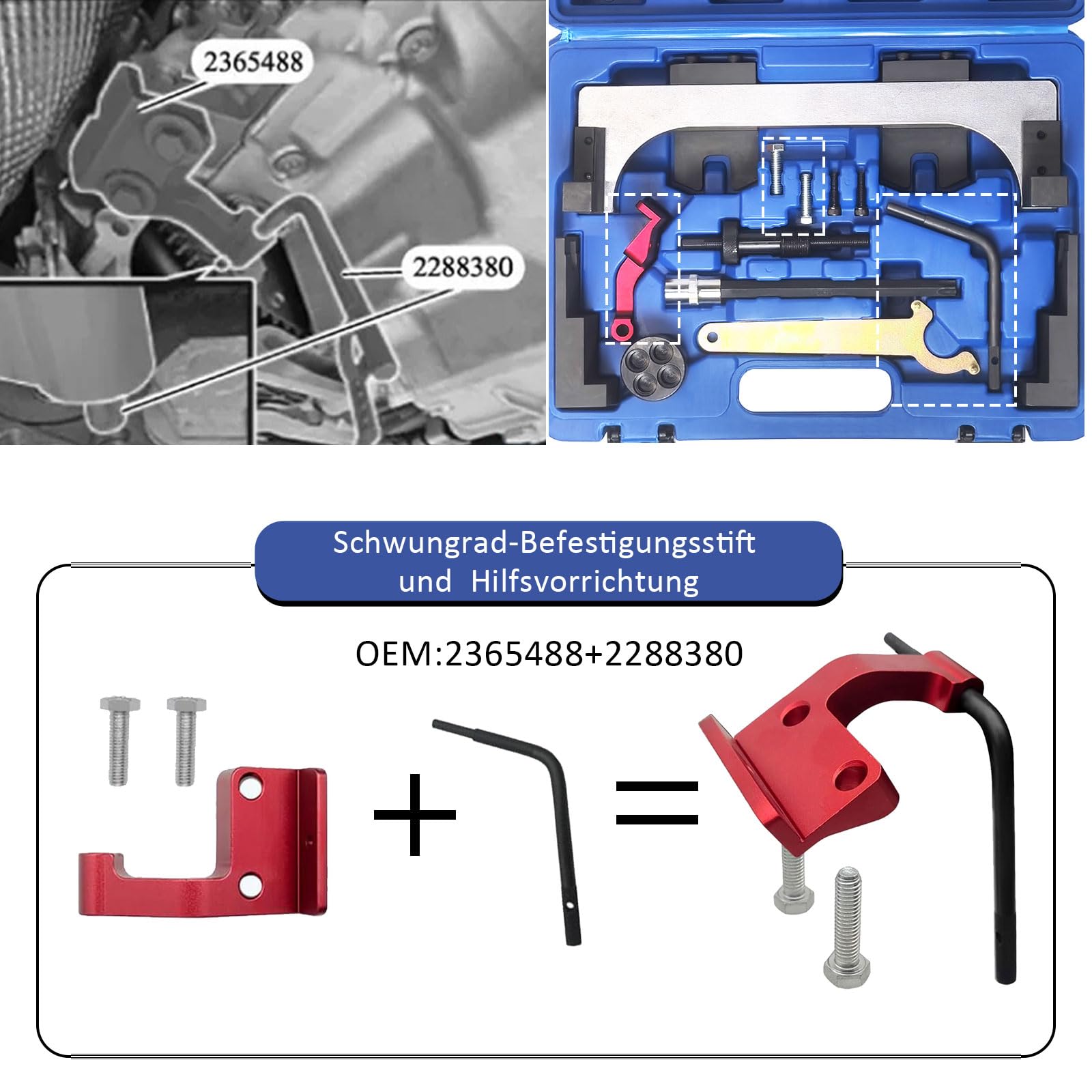 Zahnriemen Werkzeug,Nockenwellen-Ausrichtungswerkzeug,Motor Einstellwerkzeug Set mit T60-Zylinderkopfschrauben-Entfernungsnuss Vanos für B38 B46 B48 F20 F45 F46 F48 F55 F56