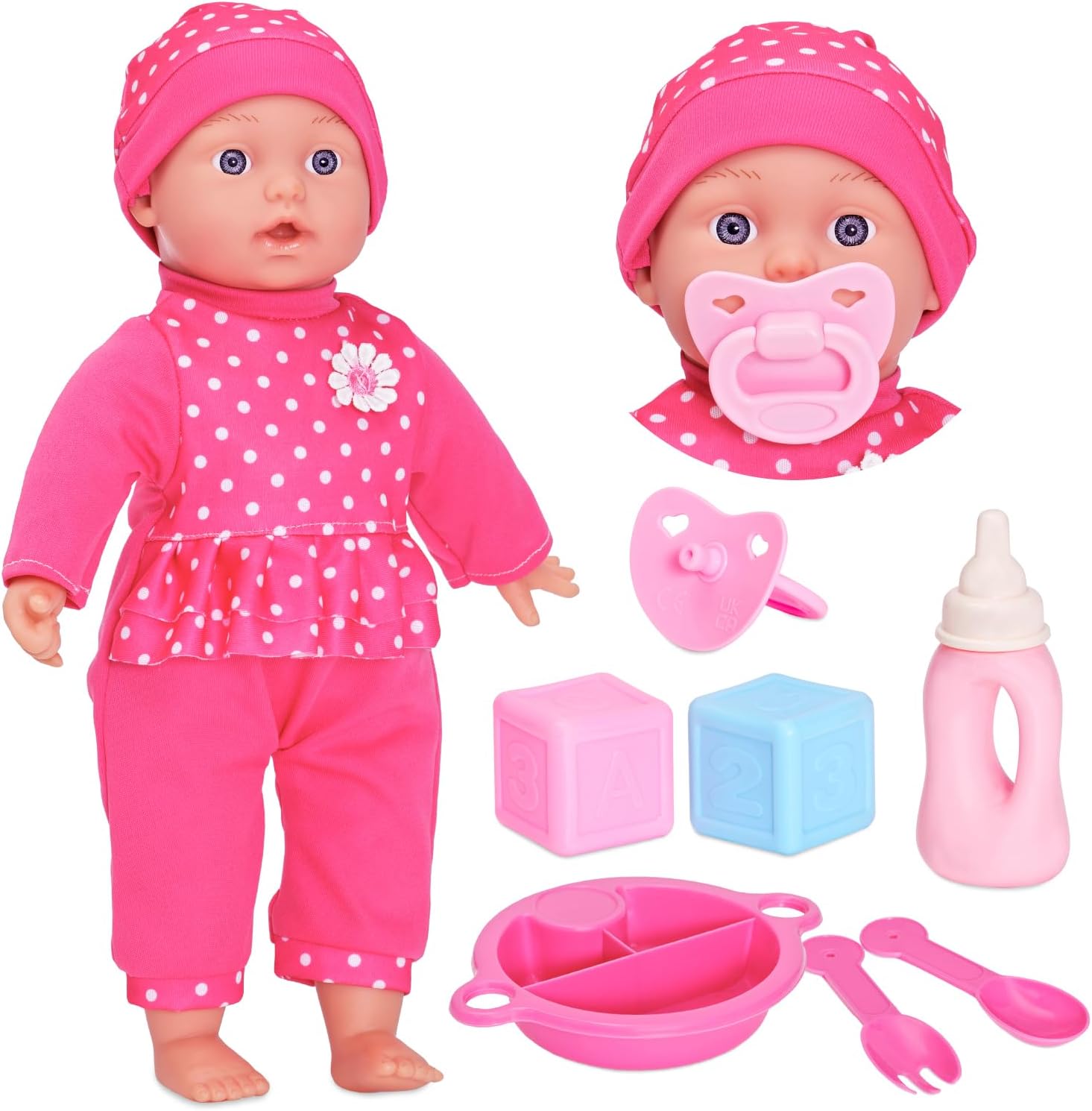 Molly Dolly Soft Baby Doll Set - With Talking Function & Accessories - Baby Dolls For Girls - Doll Suitable From 2 Years +