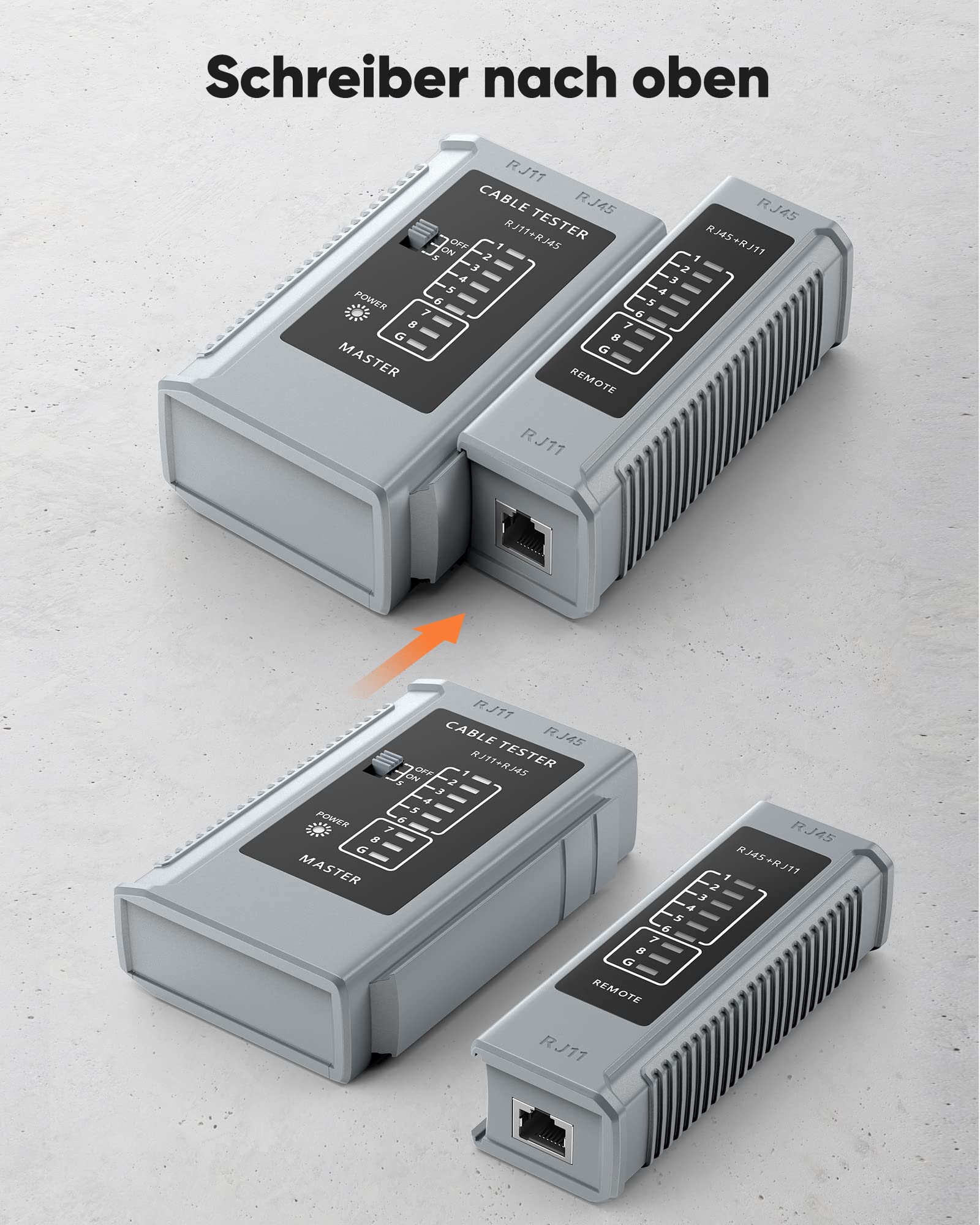 Netzwerk-Kabeltester Für RJ45/RJ11 - Einfache Prüfung Von LAN & Telefonkabeln