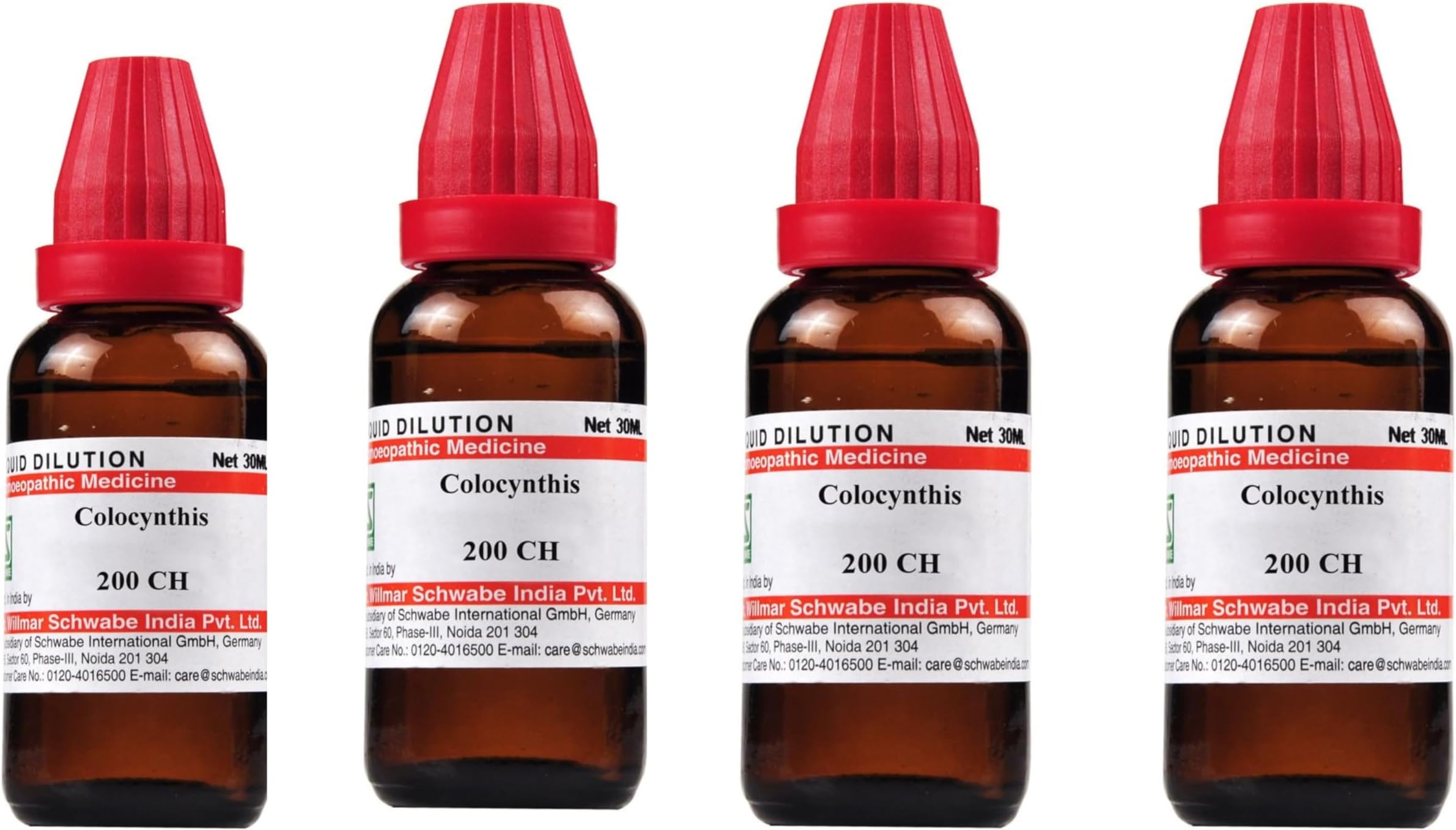 HOMOEOCART Dr. Willmar Schwabe India Colocynthis 200 Ch 30Ml (Pack Of 4)