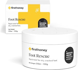 FIRST HONEY Advanced Foot Repair Cream for Dry, Cracked Skin, Ultra-Hydrating with New Zealand Manuka Honey, Fast Relief for Feet, Cracked Heel Treatment, Callus Remover