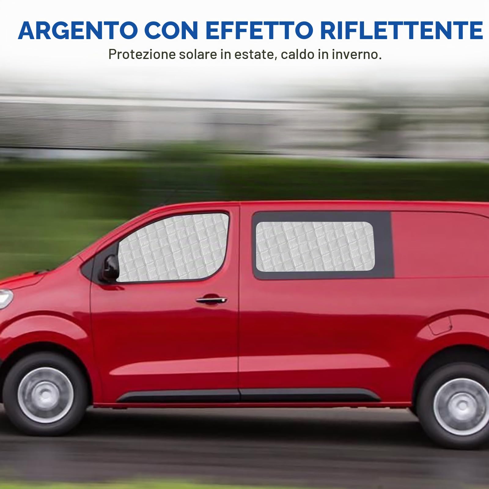 7 Pezzi Tappetino Termico sostituzione per Citroen Jumpy 2016-2024, sostituzione per Opel Vivaro 2019-2024, Protezione Solare per Parabrezza, Visiere Parasole Pieghevoli | Technology, tappetino termico per parabrezza, pellicola di alluminio, pieghevole, r