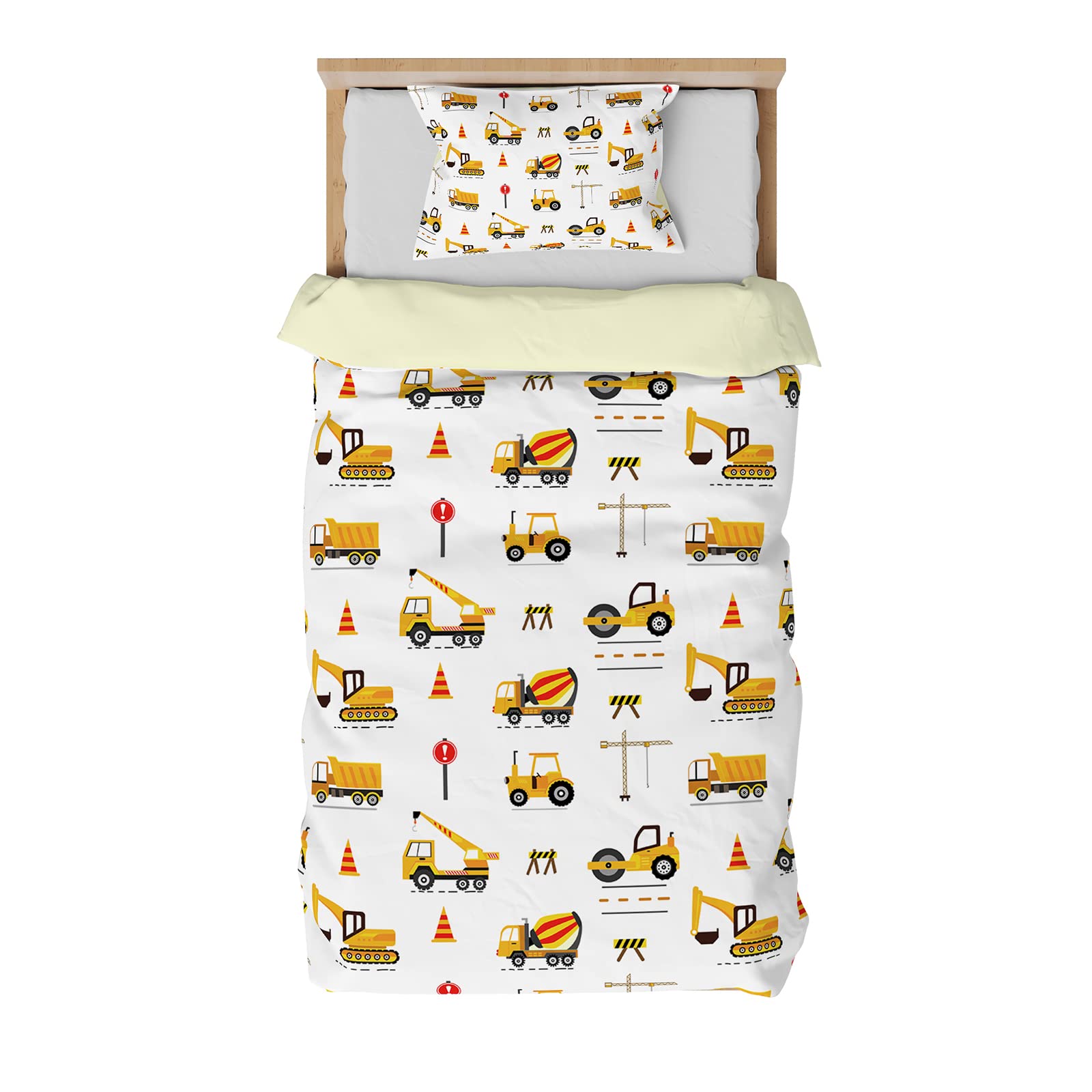 Parure de lit garçon car 135 anti-plis pour lit enfant facile à laver