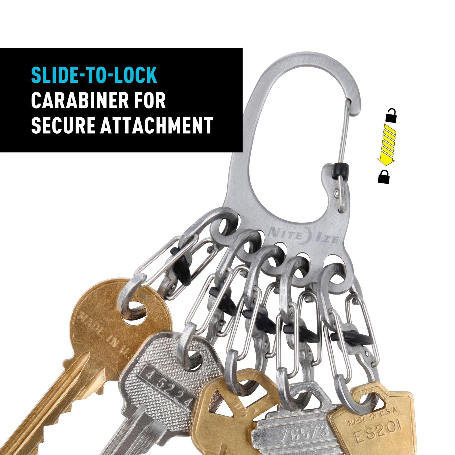 Nite Ize KLKBF-11-R6 Big Foot Locker Keyrack, stal
