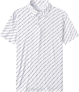 Mens Cool Crazy Funny Printed Golf Polo Shirts Summer Stretchy Dry Fit Short Sleeve Performance Shirts