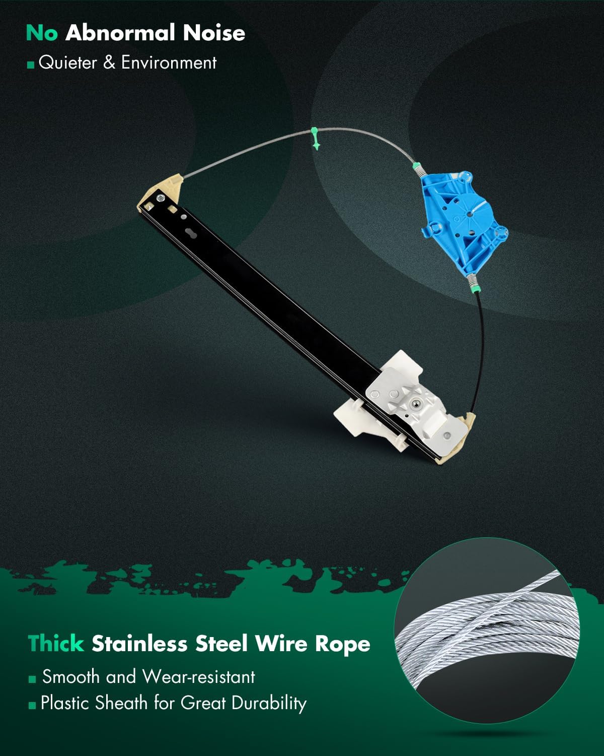 SCITOO 749-639 8E0839461C 8K0839461 Rear Driver Side Window Regulator W/o Motor Compatible for Audi A4 2002-2008 for Audi A4 Quattro 2002-2008 for Audi RS4 2007-2008 for Audi S4 2002 2004-2008