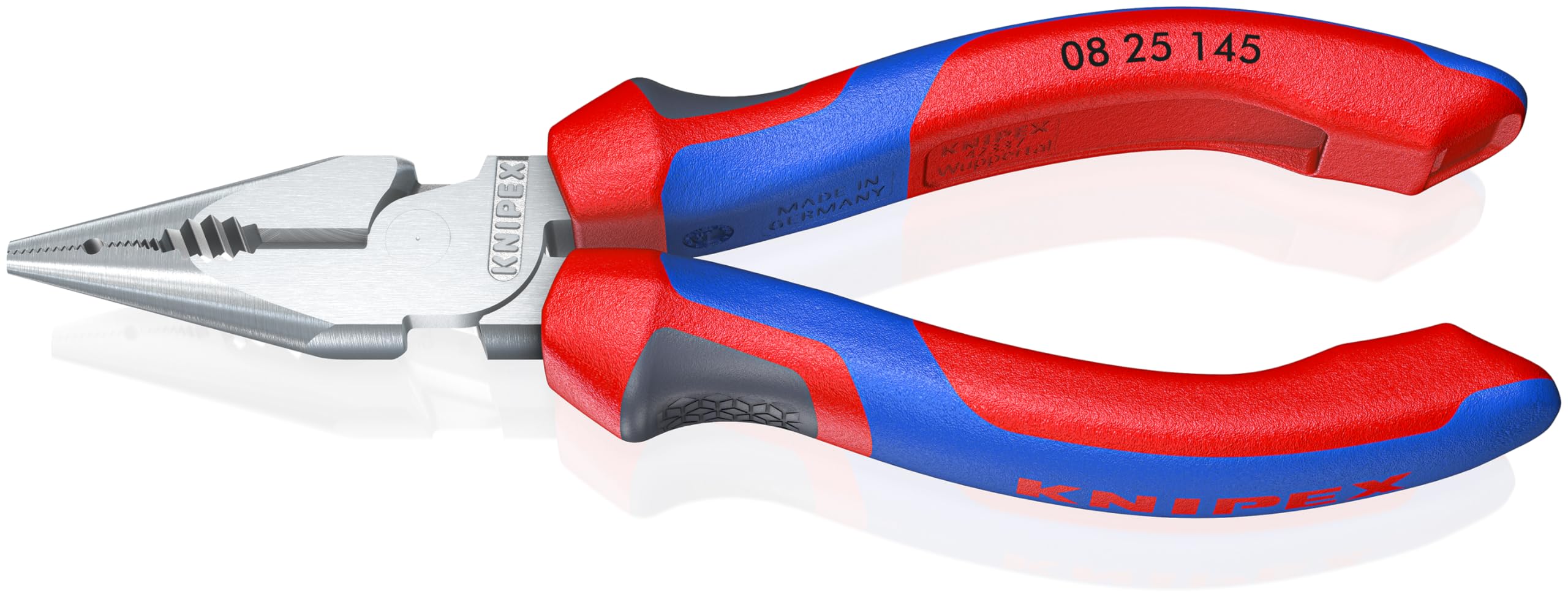 KNIPEX Szczypce uniwersalne z ostro zakończonymi szczękami chromowany z rękojeściami Comfort 145 mm, 08 25 145