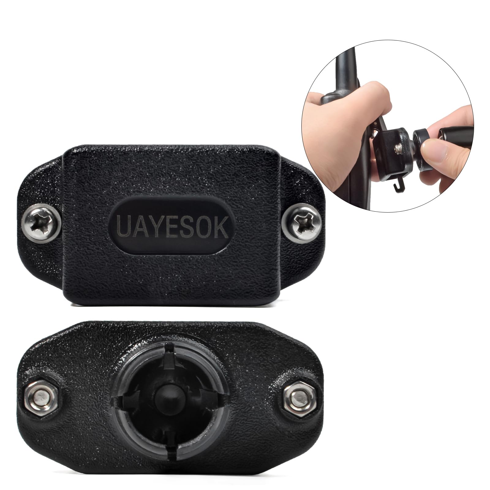 UAYESOK Support Radio pour Voiture, Support Universel pour Talkie-walkie Compatible avec Motorola Kenwood Baofeng, Radio bidirectionnelle Portable, Clip Ceinture pour Voiture, Camion, SUV (S-1)