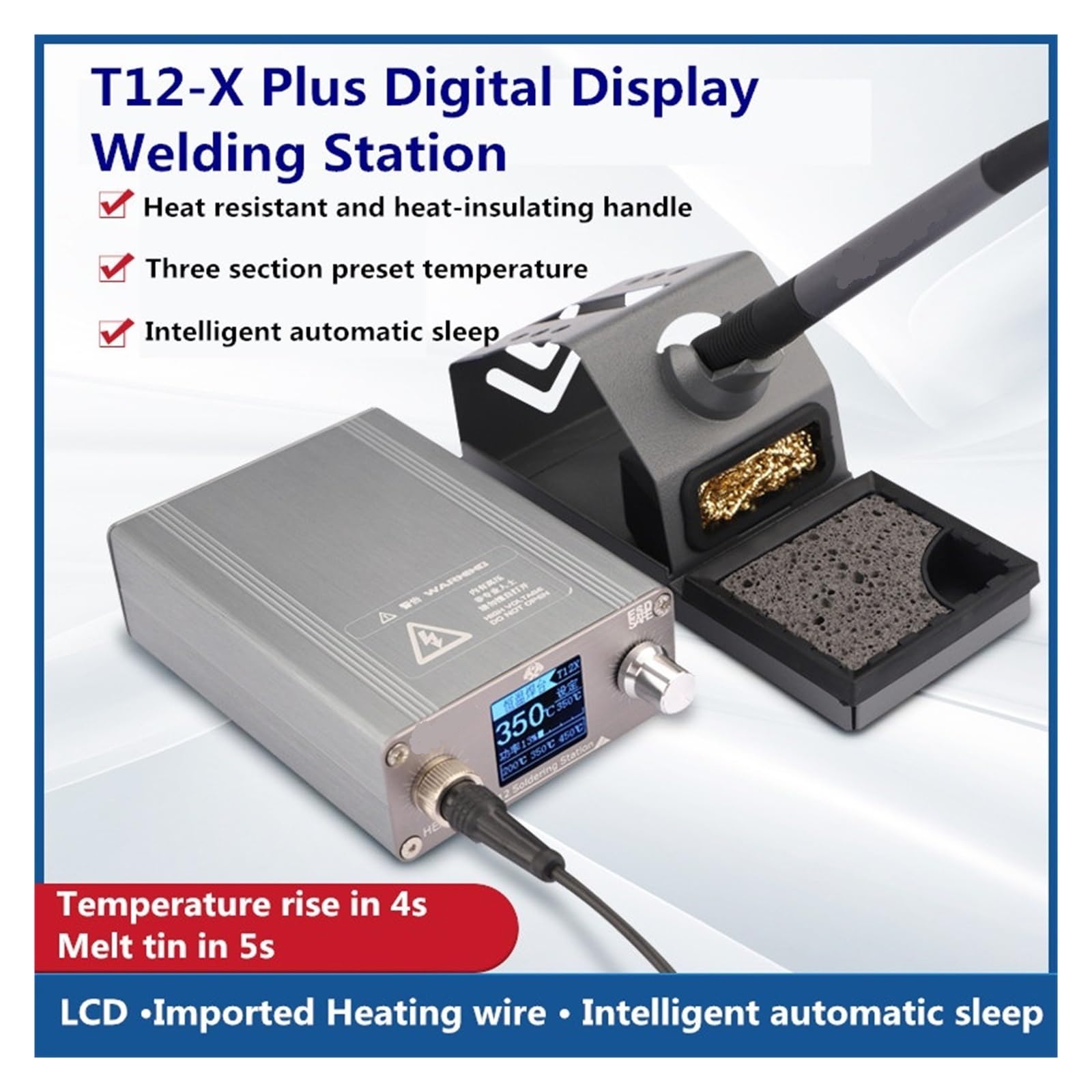 Station de soudage T12-X Plus, Outil de soudage numérique Professionnel for PCB