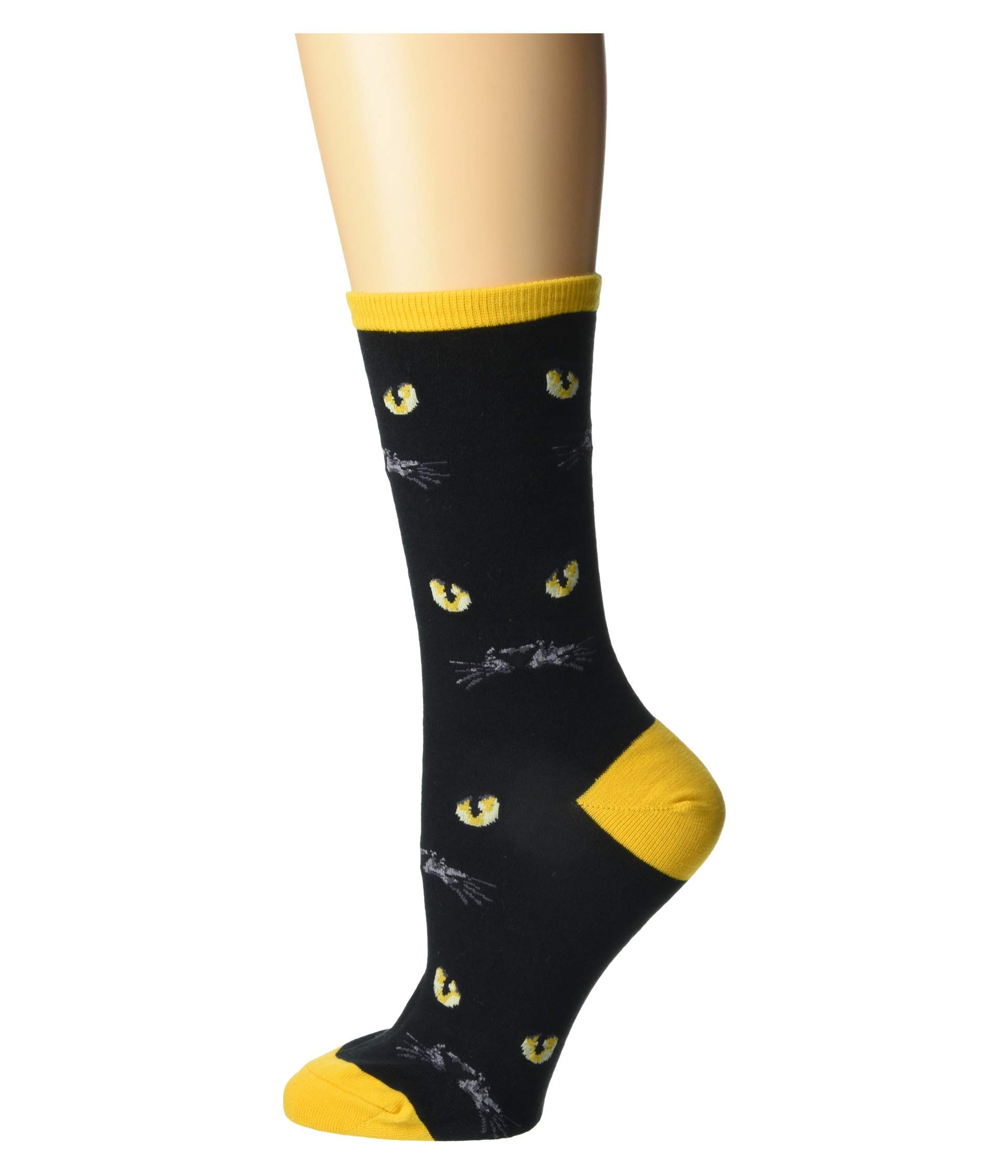 Socksmith Women's Crew Socks, Eyeing You - Black - One size