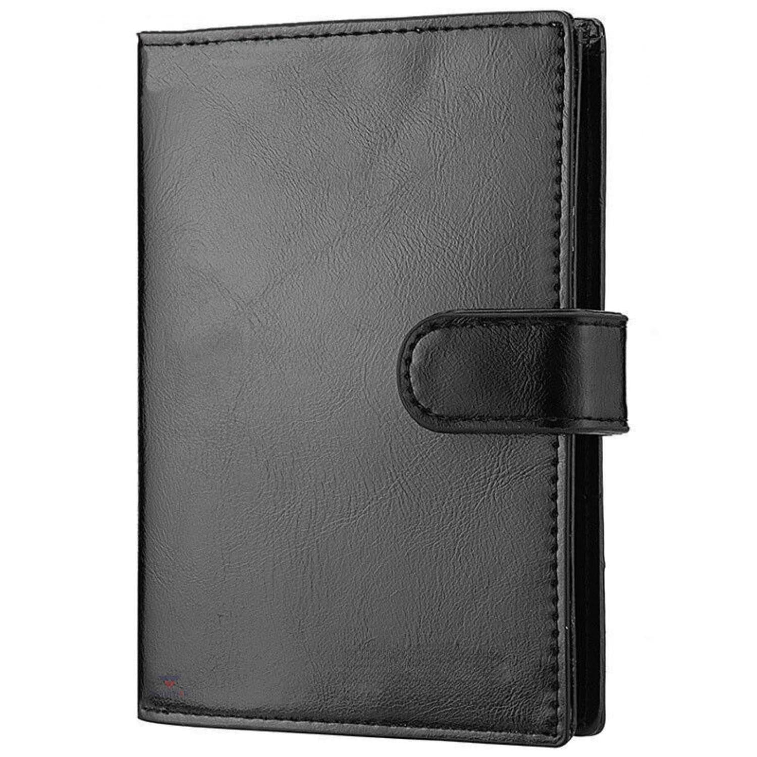 TOURTIER Passport Travel Document Holder Case Cover Leather Wallet Organizer Vaccination Card Protector for Men and Women (Black)