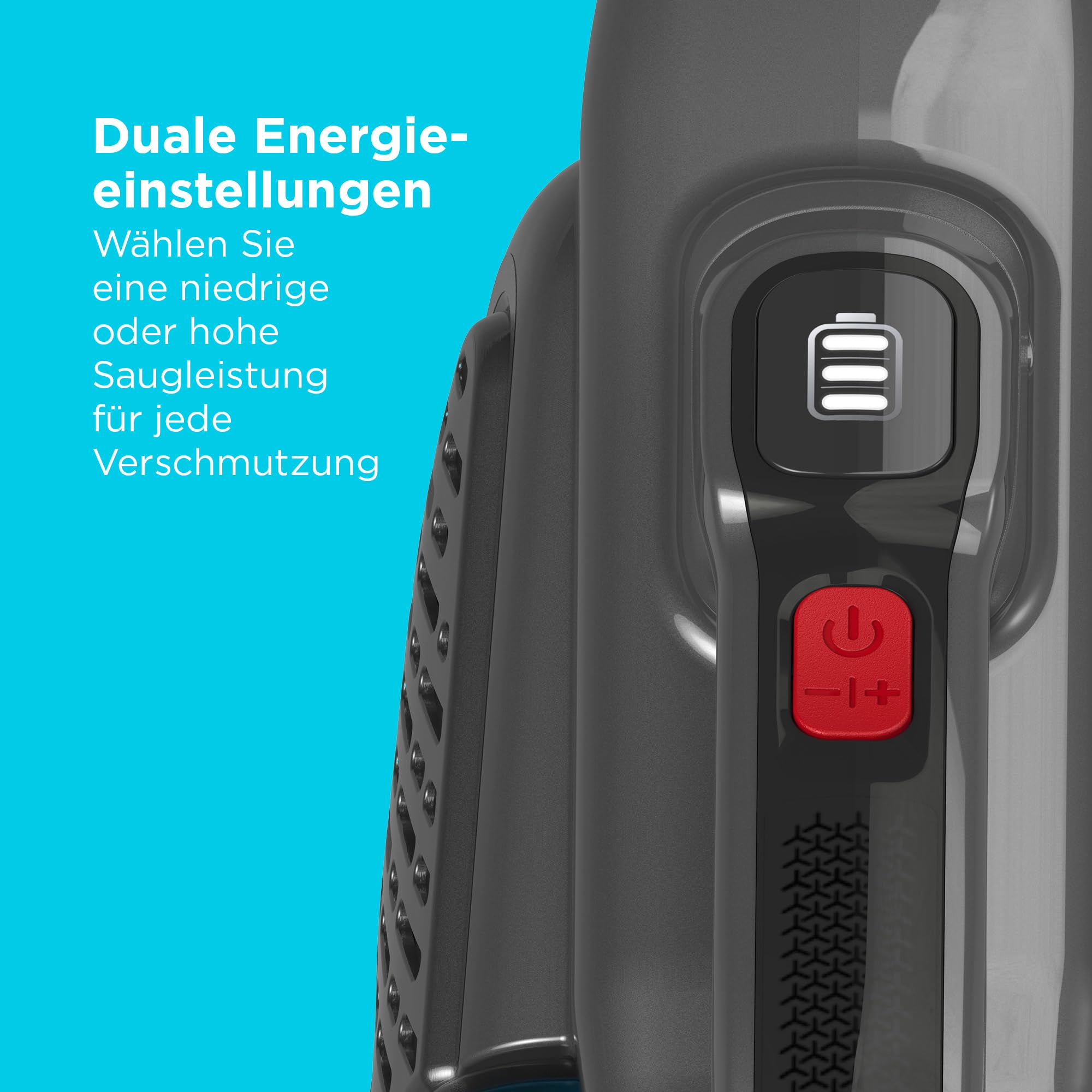 BLACK+DECKER Lithium Dustbuster BHHV315B-QW mit Cyclonic Action – 12V Akku Handstaubsauger mit ausziehbarer Fugendüse & Ladestation – Beutelloser, kabelloser Staubsauger – Lange Saugdüse