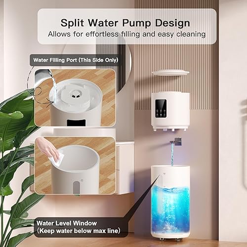 Miniatura 5 de Smart Humidifiers for Large Room Bedroom Home 1800 sq.ft, 17L4.5Gal Large Humidifier with Extension Tube & 3 Mist Modes, Top Fill Whole House Cool