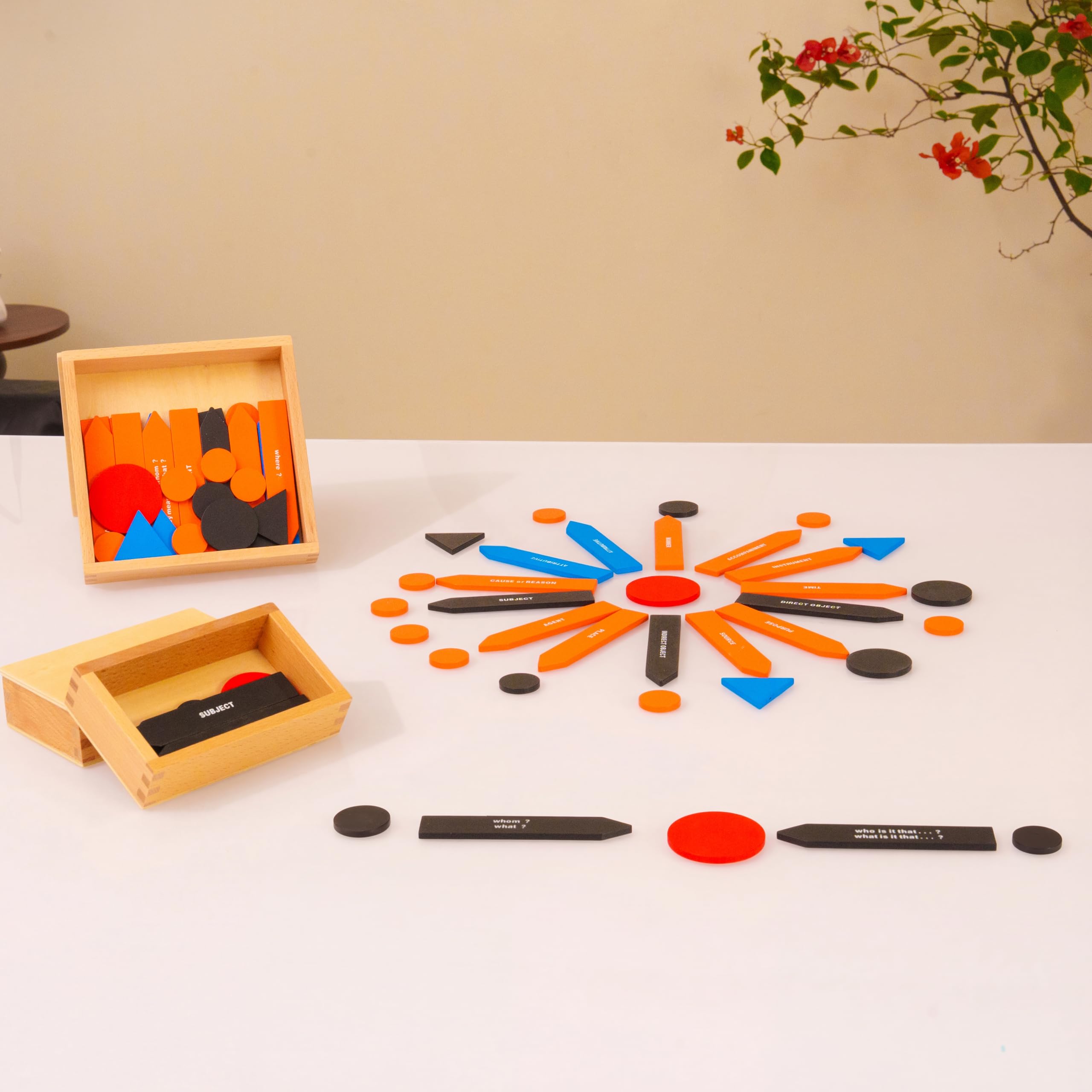 Materiales de lenguaje Montessori: letras, gramática y lectura, juegos educativos de madera para preescolar y primaria, educación en casa y aula (Análisis de lectura Montessori 1 y 2)