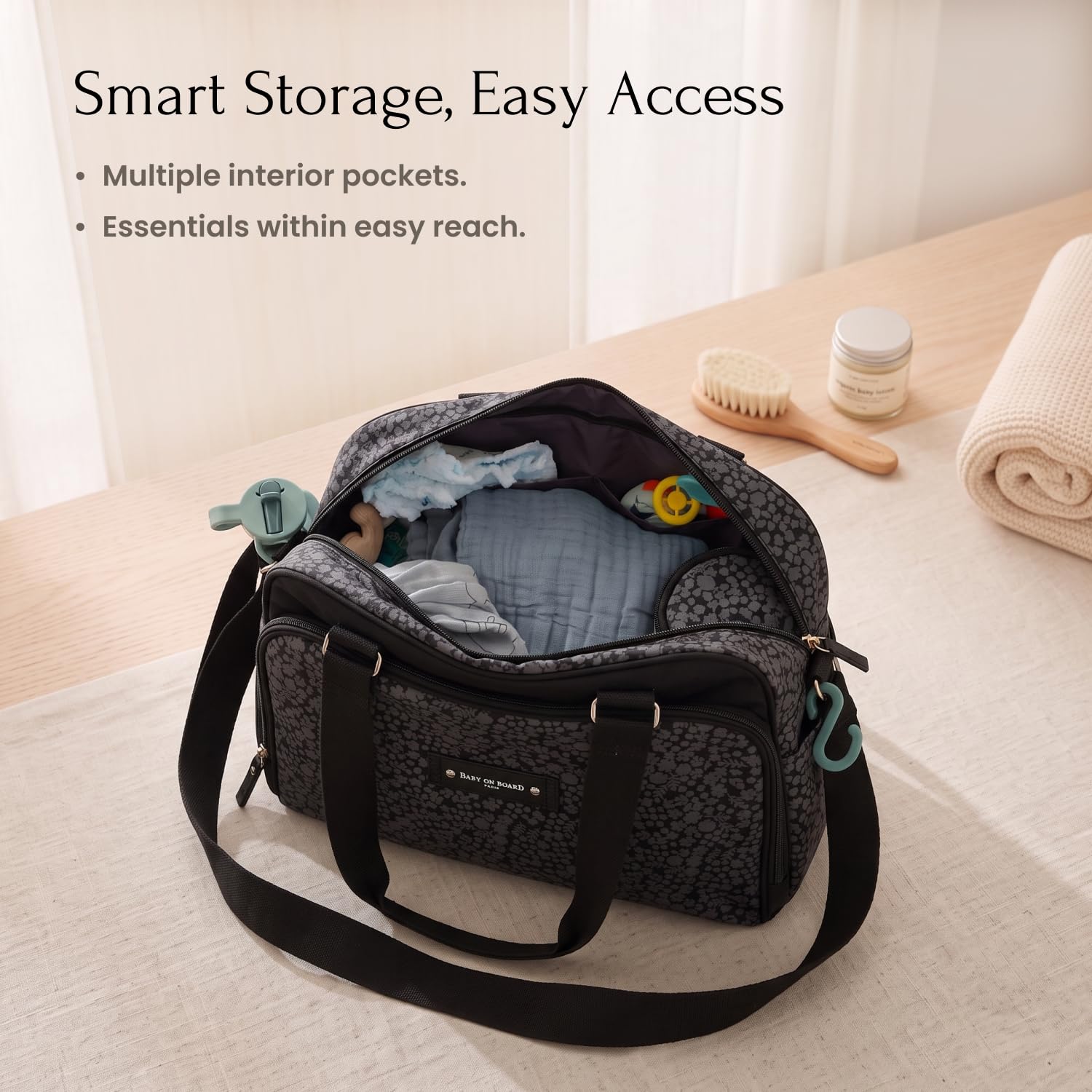 Simply: Borsa per pannolini compatta, pratica ed elegante per genitori attivi - Liberty
