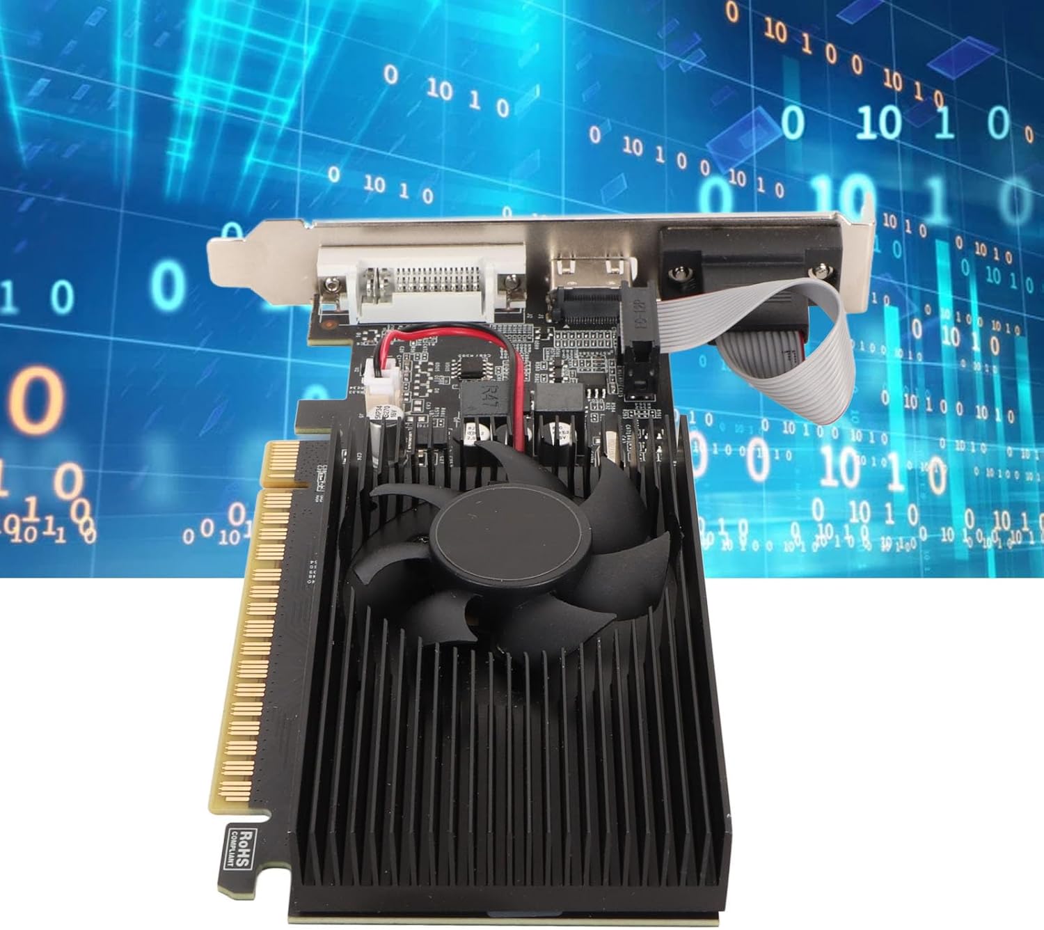 Dpofirs 730 Graphics Card, 4GB DDR3 128bit Gaming Graphics Card with Cooling Fan, Computer Low GPU, DVI, VGA PC Video Card