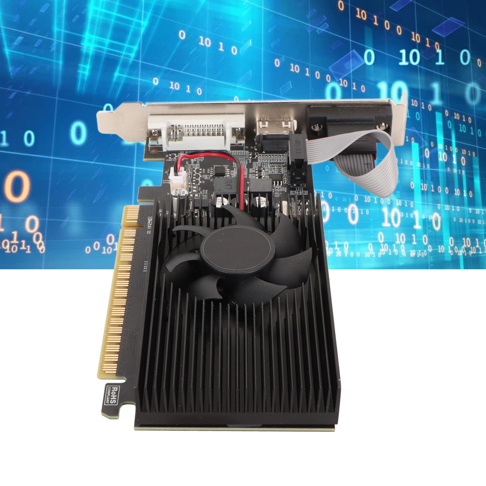 Scheda Grafica GT 730 4 GB DDR3 128 Bit, Scheda Video per PC Gaming, HDMI, DVI, VGA, PCI Express X16 2.0, Ventola Raffreddamento