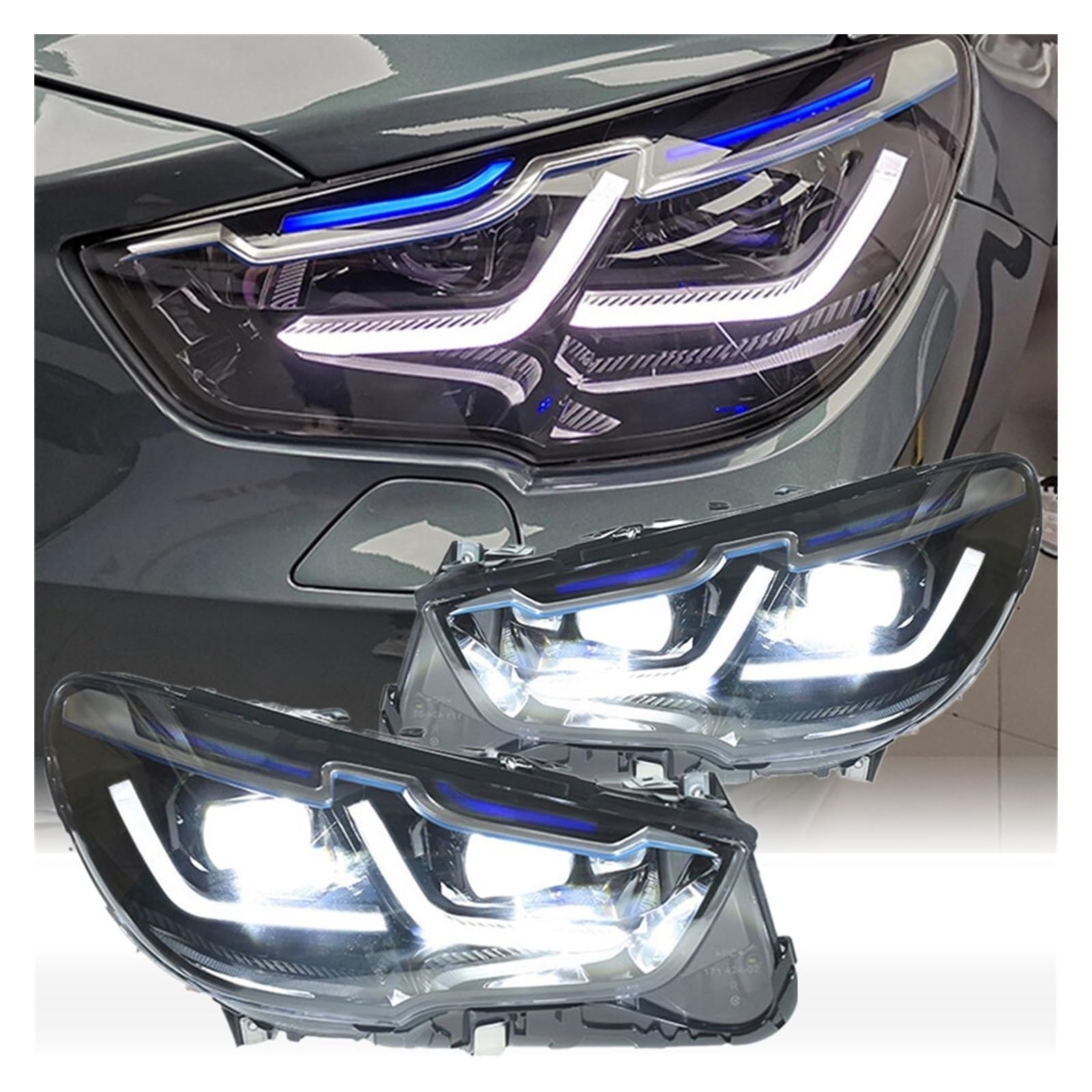 Luci for auto compatibili con i fari BMW F07 GT Serie 5 Aggiornamento più recente M5 Dynamic Signal Lampada anteriore Accessori for auto