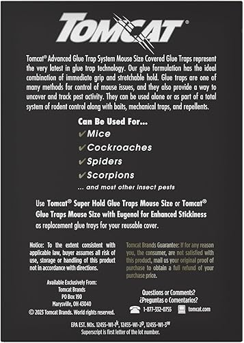 Miniatura 2 de Tomcat Sistema avanzado de trampas de pegamento cubiertas de tamaño ratón, con 2 cubiertas reutilizables y 4 trampas de pegamento desechables