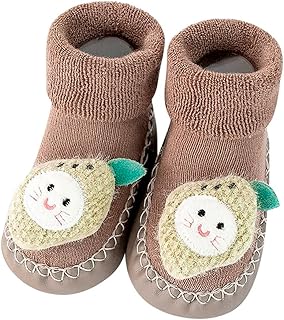 Sapatos de meia infantis para meninos e meninas outono e inverno confortáveis sapatos infantis bonitos desenhos animados padrão de frutas abacaxi morango crianças malha respirável piso esportes sola macia não esqui sapatos de berço