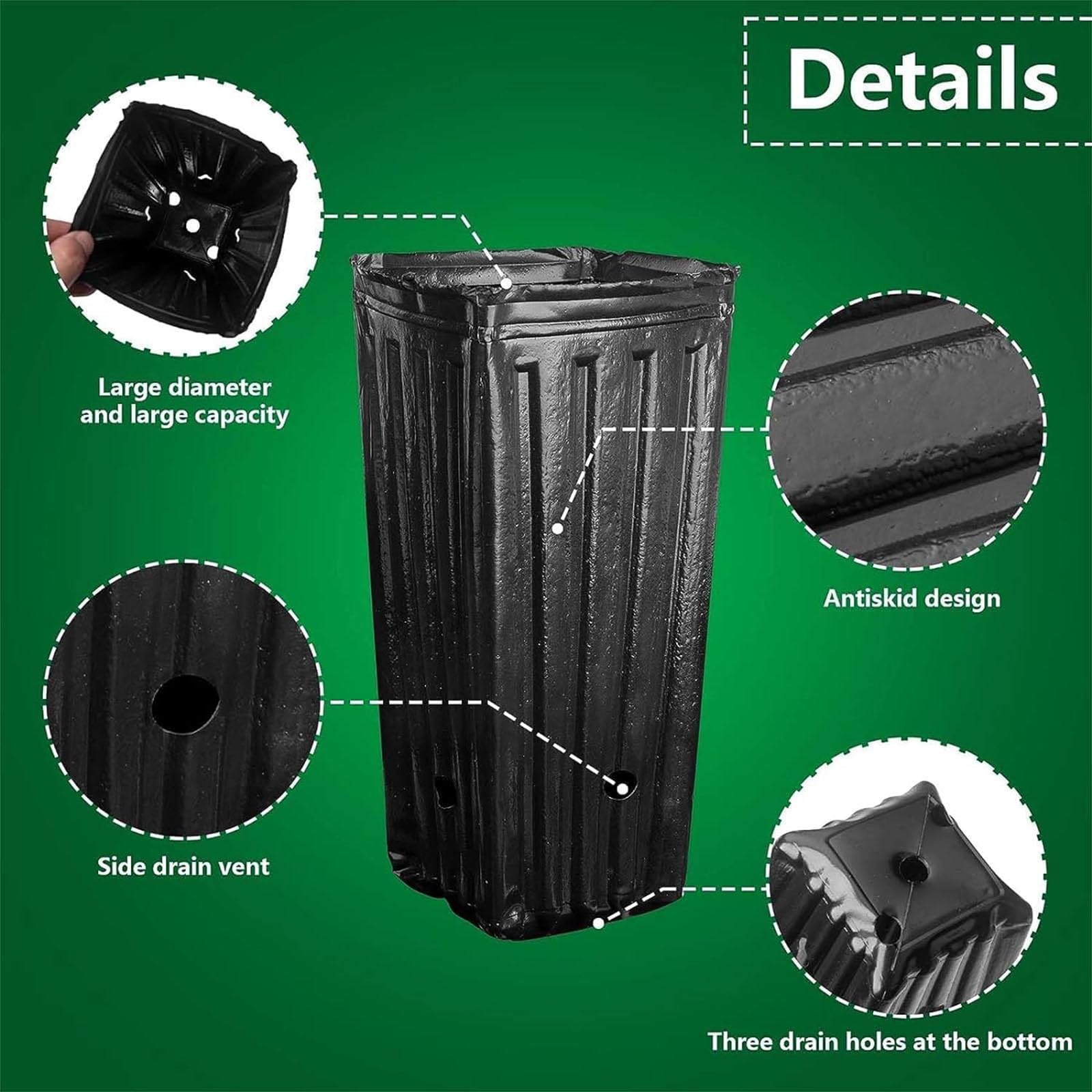 Macetas de plástico de 10 cm, macetas de plástico para plantas de vivero, macetas de semillero, macetas de inicio de semillas para verduras, flores, hierbas, esquejes suculentas