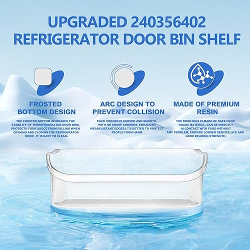 Miniatura 5 de UPGRADE 240356402 - Contenedor de repuesto para puerta de refrigerador, compatible con frigidaire, estante de puerta de refrigerador LFSS2612TF0