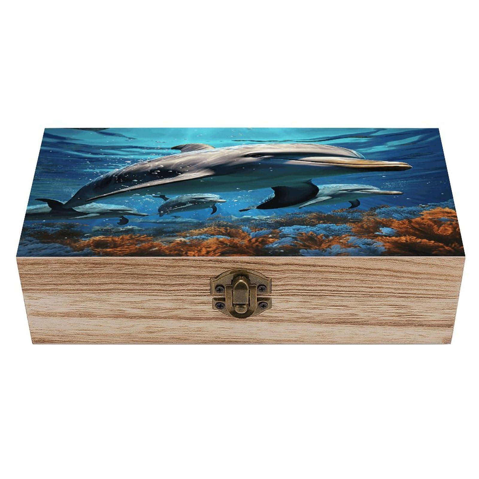 Coffre de rangement en bois idée cadeau pour album photos