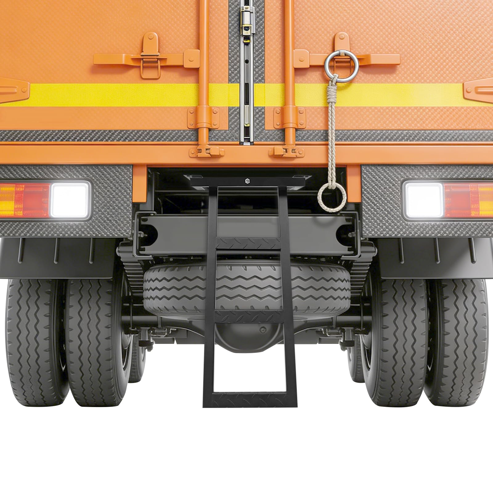Échelle à 3 marches - Extensible - En métal - Charge maximale : 200 kg - Pour camions, semi-remorques