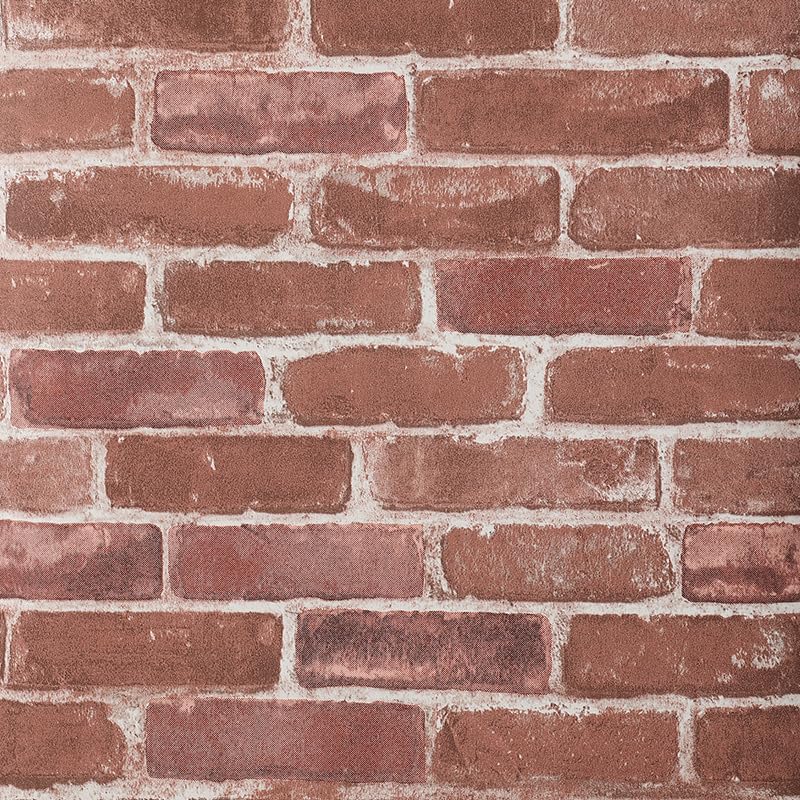 Cathpetic Red Brick Wallpaper Textured Vintage Rustic 3D Brick Effect Wallpaper for Fireplace Living Room Bedroom Kitchen Cafe Decoration,53 x 950cm 1 Roll — image 1