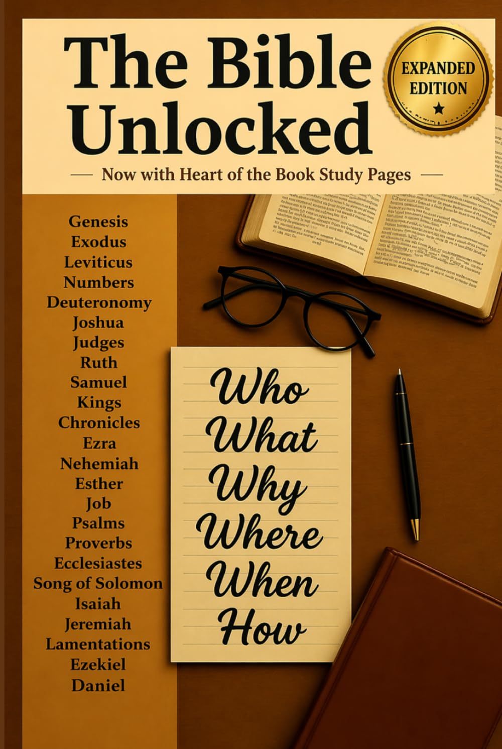 The Bible Unlocked: Who, What, Why, Where, When & How of Every Bible Book — An Expanded Reference Guide with “Heart of the Book” Summaries