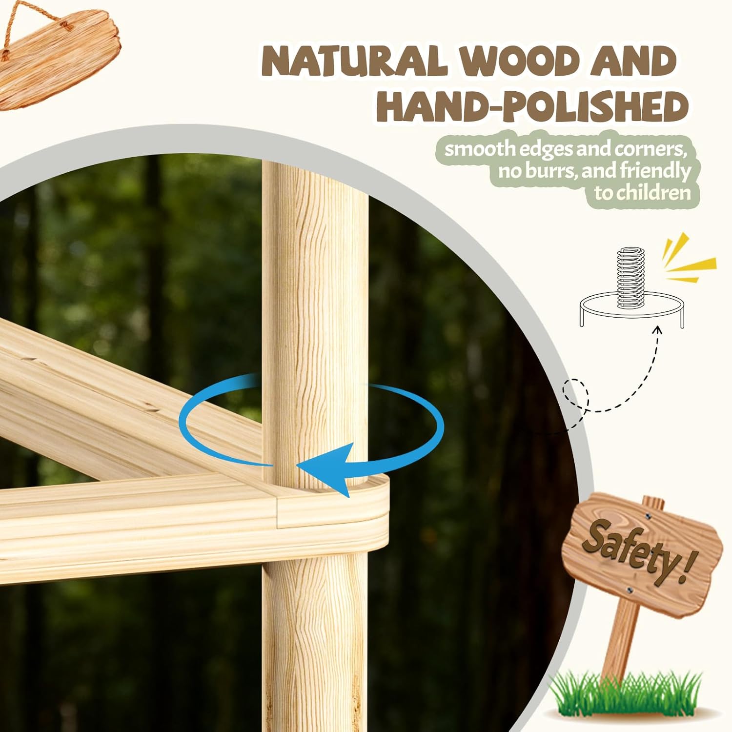 Stuffed Animal Storage Large Capacity Organizer, Soft Toy Storage Holds 50+ Stuffed Animals, Natural Pine with Smooth Rounded Edges, Stuffed Animal Zoo for Bedroom Playroom Room Decor - Image 4