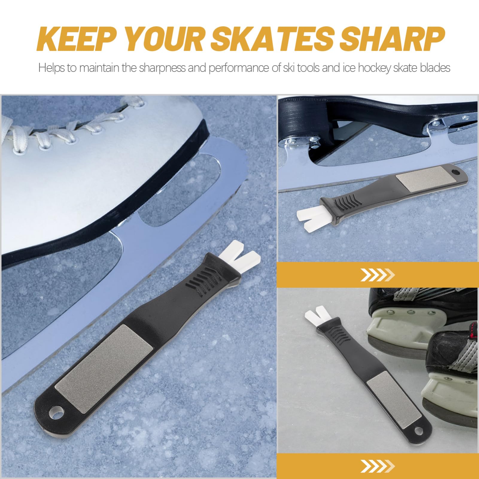 SUPVOX Aiguiseur De Patins Pratique en Plastique Corindon Meule De Patin Professionnelle Affûteur De Lames De Glace